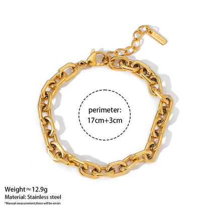 Aquabliss Chunky Gold-Tone Stainless Steel Link Bracelet