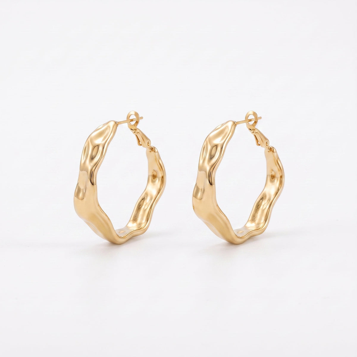 Aquabliss Stainless Steel 1.25" Twisted Hoop Earrings