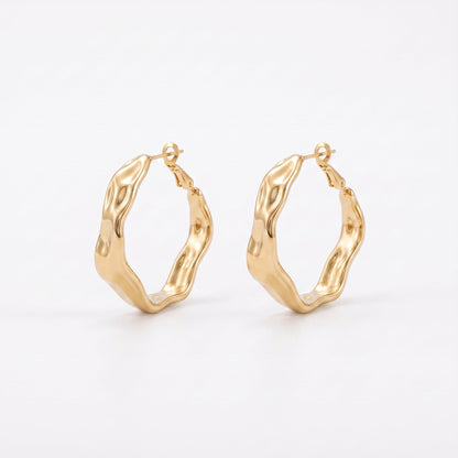 Aquabliss Stainless Steel 1.25" Twisted Hoop Earrings