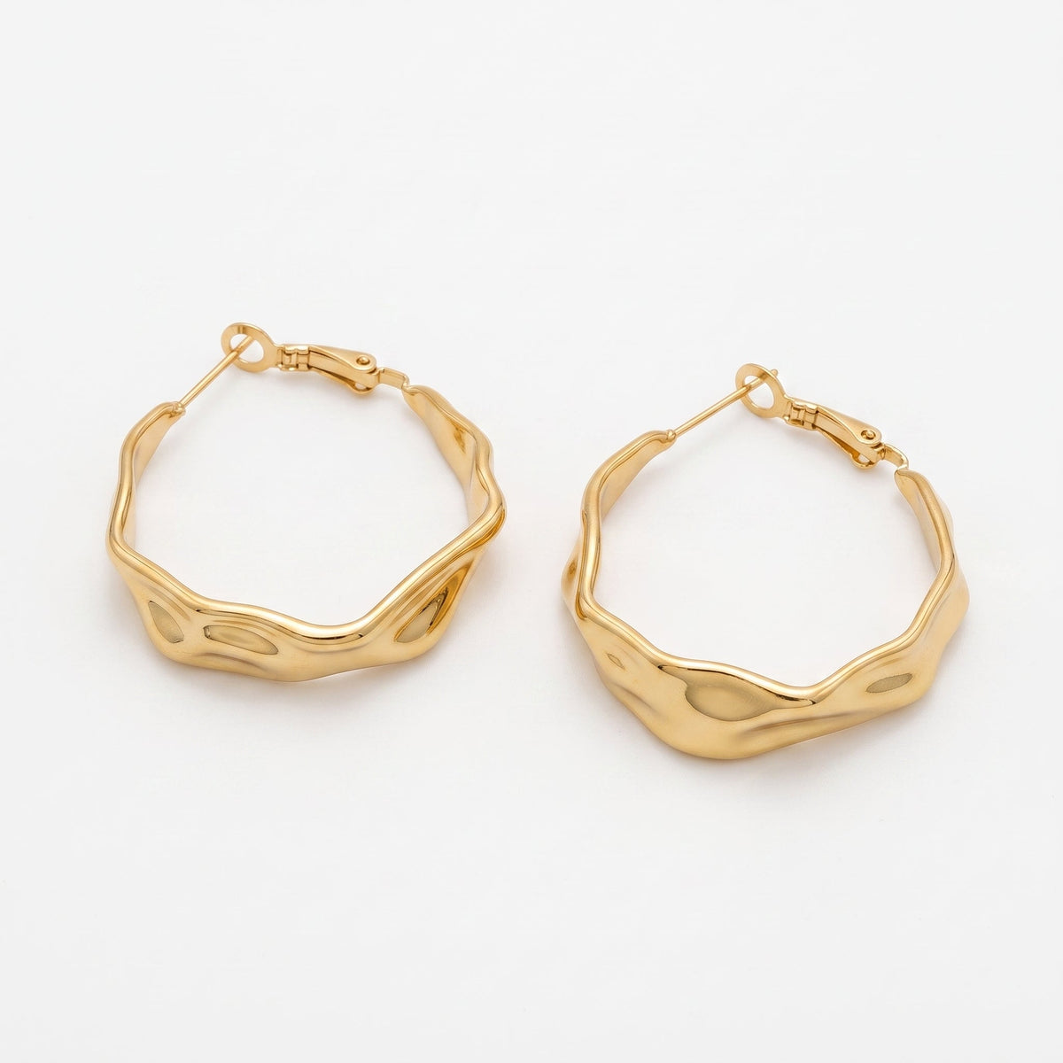 Aquabliss Stainless Steel 1.25" Twisted Hoop Earrings