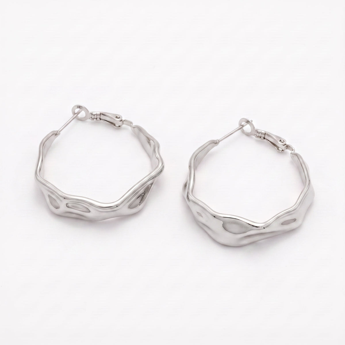 Aquabliss Stainless Steel 1.25" Twisted Hoop Earrings