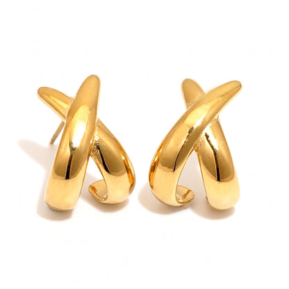 Criss Cross Stud Earrings