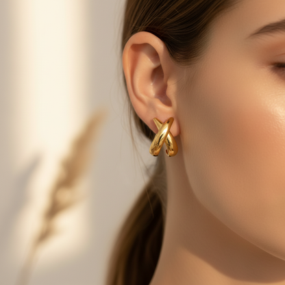 Criss Cross Stud Earrings