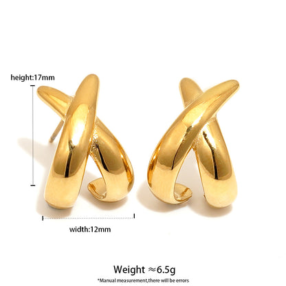 Criss Cross Stud Earrings