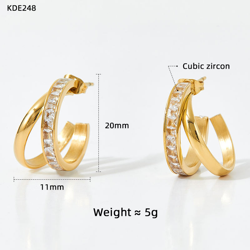 C Hoop Earrings