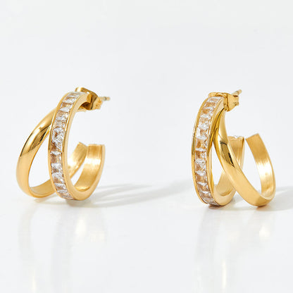 C Hoop Earrings