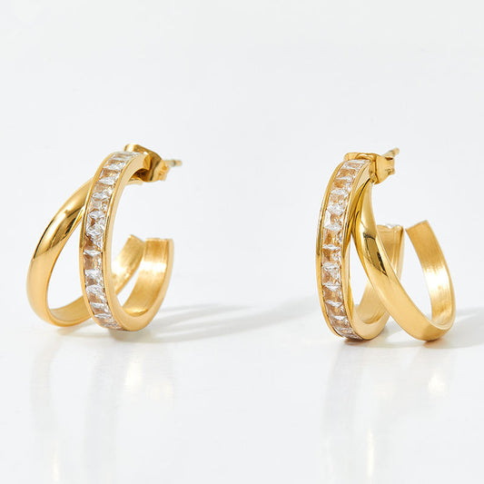 C Hoop Earrings